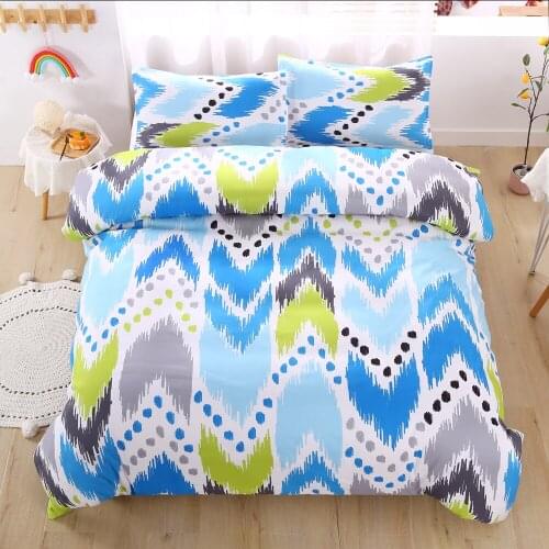 Summer Blue Bed Duvet Cover Set Adults Comforter Bedding Set Soft Bed Linen Set EU Single Quilt Cover with Pillowcase