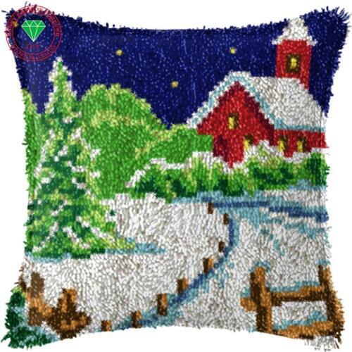 Needlework Pillowcase Latch hook rug kits cross stitch thread embroidery kit Carpet embroidery Pillowcase crochet hooks House
