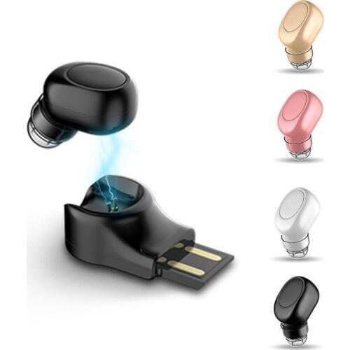 KOYOT True Mini Magnetic USB Charger Wireless Bluetooth Earbud Headset TWS In-Ear Mini Sport Earphone for iPhone
