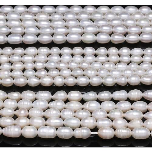 New A/AA/AAA Grade White Freshwater Pearl Beads Simple And Stylish DIY Jewelry Gift Size 6-7mm