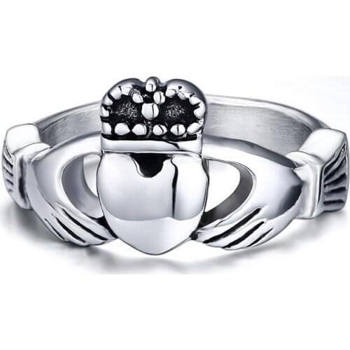 Stainless Steel Heart Ring Wedding Made in Ireland Jewelry Wholesale