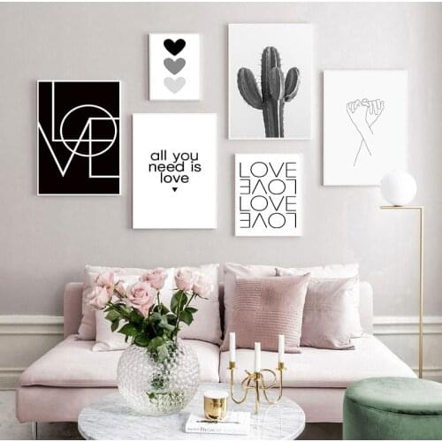Minimalist Style Canvas Print Decorative Painting Nordic Wall Art Bedroom Wall Pictures for Living Room