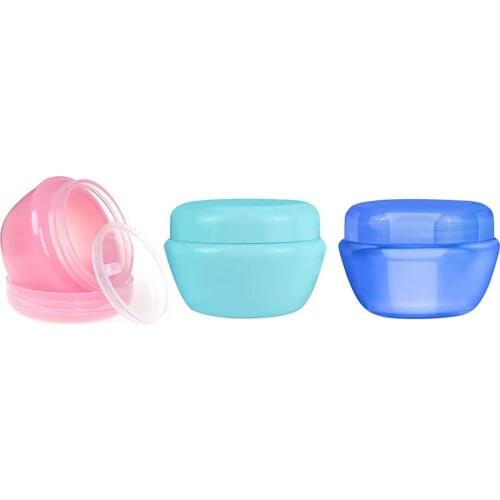 10pcs 10ml Mini Plastic Travel Container Refillable Empty Leakproof Lotion Cosmetic Container Jars with Lids for Cream