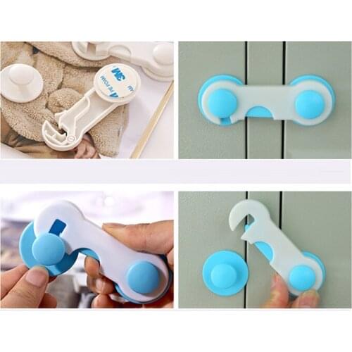 Plastic Wardrobe Cabinet Lock Baby Child Safety Protection Kids Safe Lock for Refrigerators Baby Security Drawer Closet Latches