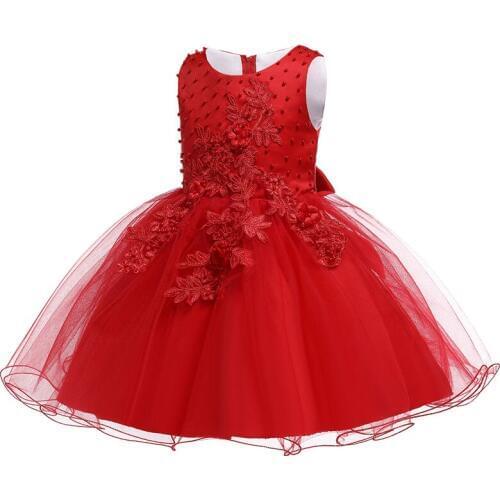 Girls princess Dresses 6 Color Floral Wedding Party Clothes Children Flower Baby Birthday Clothing 2-12 Year Girl Dress Vestido