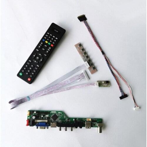 Fit LTN156AT03/LTN156AT09 VGA+Audio+USB+Remote laptops panel 1366*768 15.6" WLED 40Pin LVDS screen controller board DIY kit