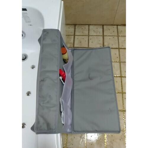 Portable Knee Pad with Baby Bath Stuff Organizer Kids Bathing Support Baby Bathtub Accessories Anti Slip Tub Side Mat for Mother