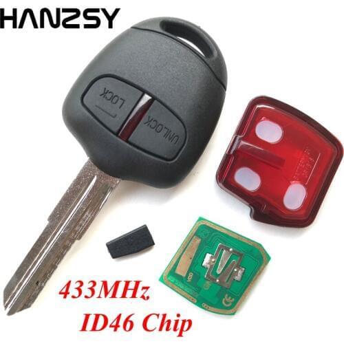 2 Buttons 433MHz Remote Key for MITSUBISHI L200 Shogun Pajero Triton Complete Car key with ID46 Chip MIT8 Blade