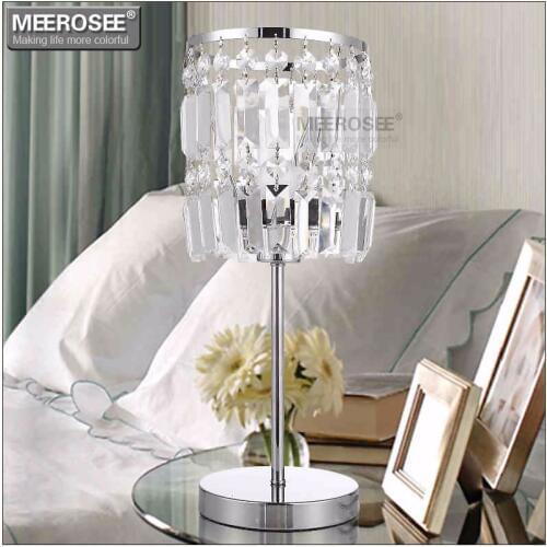 Modern Crystal Table Lamp Cristal Reading Lamp Living Room Lustres Bedroom Desk Light Bedside Light Crystal Abajur Para Quarto
