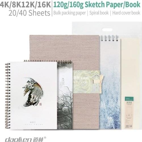 Spiral/Fabric Hard Cover 120g/160g Sketch Diary Draw Journal With Dotted Line Inside Pages