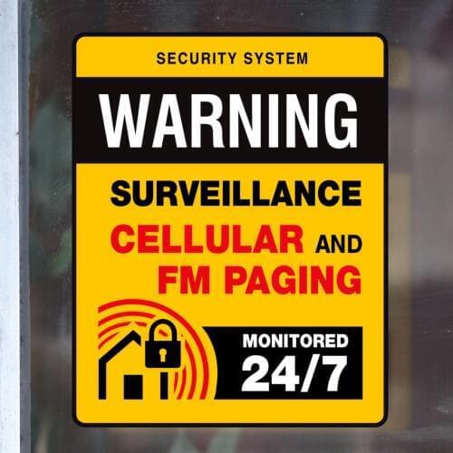 HOUSE ALARM STICKER - FM Surveillance, Cellular Paging - Anti Theft Vinyl