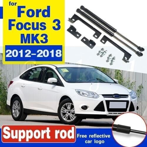 2pcs Car Engine Hood Lift Support Gas Spring Shock Strut Damper Fit For Ford Focus 3 MK3 2012 - 2018 Hood Struts Support rod