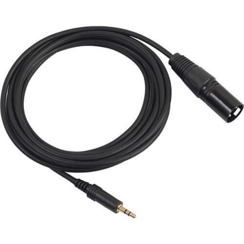 Finest Black 3.5mm Plug To 3pin XLR Plug Micophone Cable 300cm/118.11inch