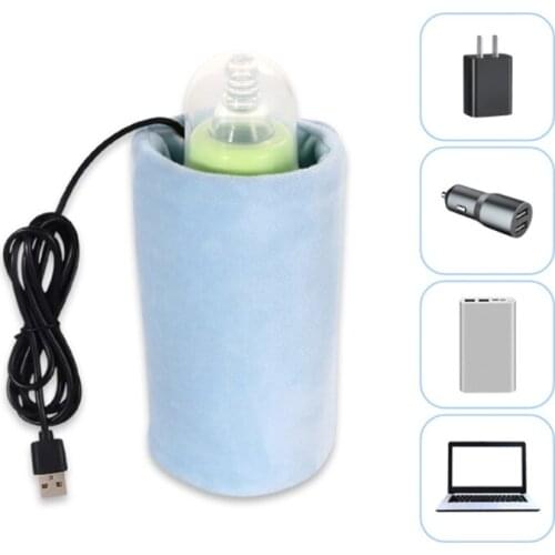 97BC Portable USB Baby Bottle Milk Warmer Infant Feeding Bottle Thermostat Heated Bag