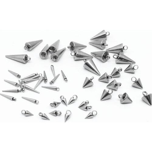 10pcs Stainless Steel Tapered Pendant Necklace Pendant For DIY Necklace/Earring Pendant Pendant Handmade Jewelry Accessories