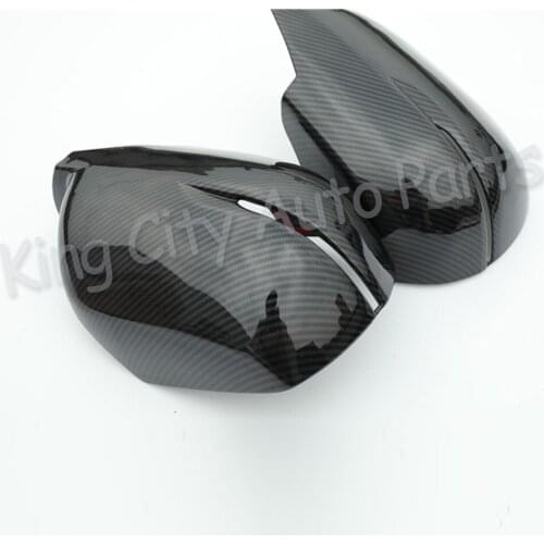 2pcs For Honda CRV CR-V 12-19 Rearview Mirror Trim Exterior Cover Carbon Fiber Side Rear View Mirror Lid Garnish Shell