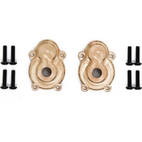 2Pcs Brass Front Rear Outer Portal Drive Housing Cover for YK4102 YK4103 YK4082 YiKong RC Crawler Upgrade Parts
