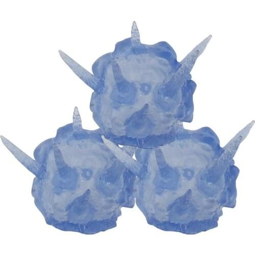 3Pcs Smoke Scene Model Explosive Effect Solid Decoration for PVC Action Figure / for Gundam Model 2020 New- Transparent Blue