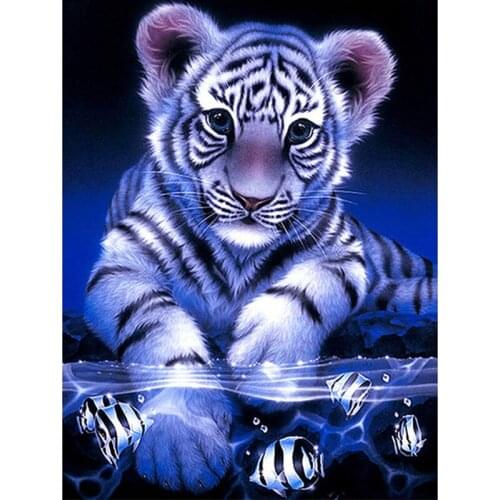 Full SquareRound Drill 5D DIY Diamond Painting Animal tiger 3D Embroidery Cross Stitch 5D Home Decor Gift