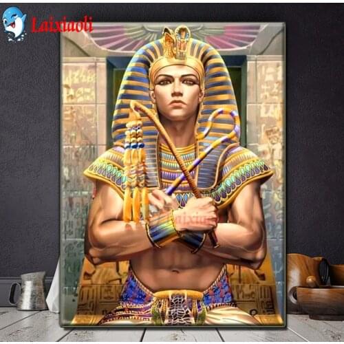 NEW 5D DIY Diamond Painting Cross Stitch Egyptian pharaoh Paint With Diamond Embroidery Needlework Full Rhinestone Decoration