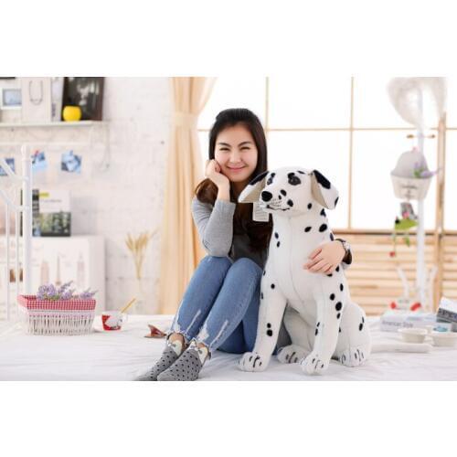Big lovely simulaiton spots dog toy big plush sitting spot dog doll gift about 75cm 0554