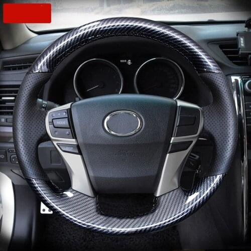 DIY hand-sewn steering wheel cover fit for Toyota Corolla Camry Avalon IZOA Highlander Levin Reiz Crown Prado CHR RAV4 Veranda