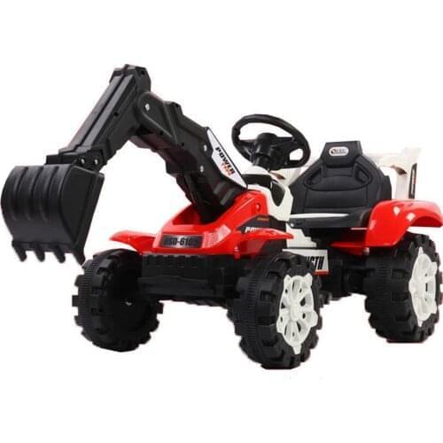 Childrens electric car toy engineering vehicle old toy battery dual drive with remote control knight excavator large