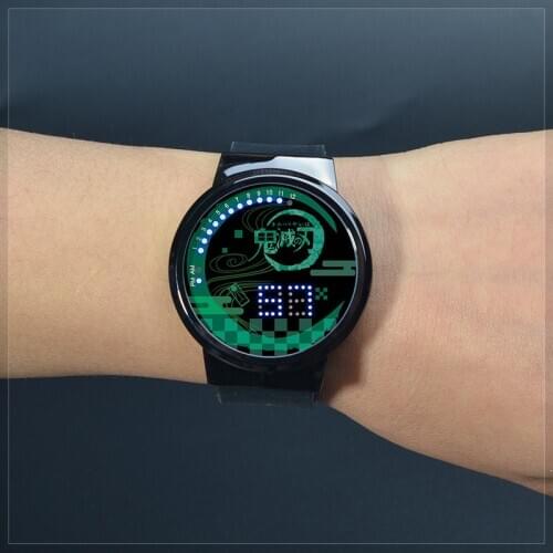 Anime Kimetsu No Yaiba Cos Animation Touch Screen Electronic Watch Demon Slayer Cosplay Accessory Kid Watch Kimono Kochou