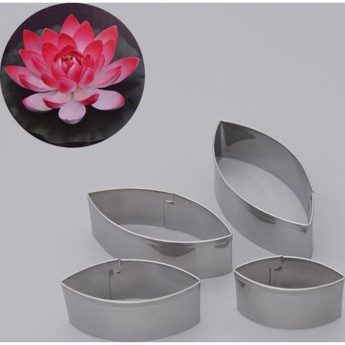 2019 New 4Pcs/Set Stainless Steel Cut Mould Water Lily Lotus Petal Shaped Mold Cutter Polymer Clay Tools