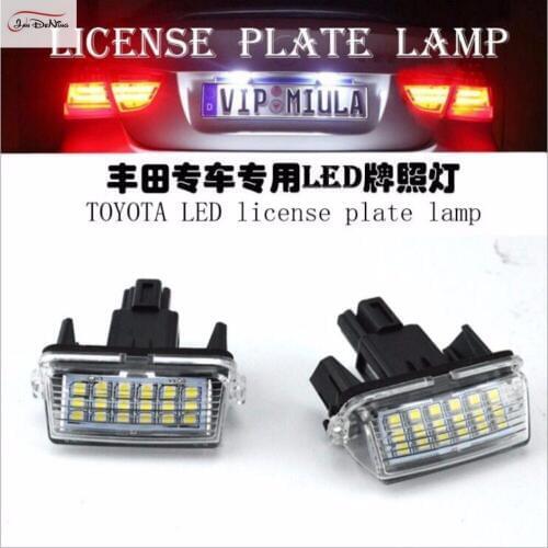 JanDeNing 2pcs Error Free 18 LED License Plate Lights For Toyota Camry/YARIS/ EZ/VIOS