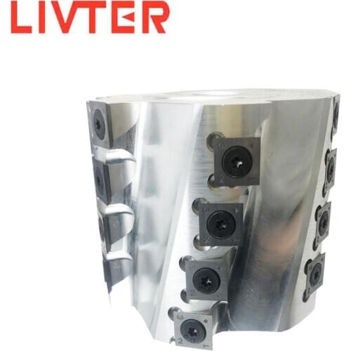 Spiral Cutterhead Helical Planing Cutter Head for Spindle Machine 4-side Moulder 6T with T.C.T Inserts Blades