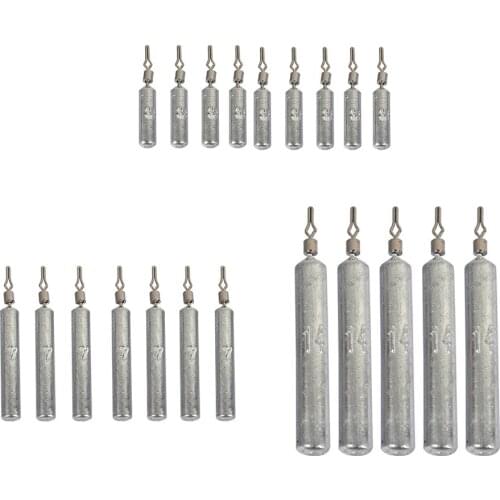 9/7/5pcs/set Cylindrical Fishing Sinkers Set Dropshot Rig Fishing Lure Weights Sinking Carp Bass Fishing Tackles Accessories