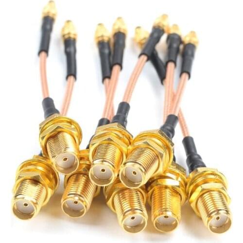 MMCX to SMA Female/MMCX to rpsma female Adapter/5.8GHz 2.15dBI MMCX /IPEX/MMCX 90 Degree FPV Brass Dipole Antenna