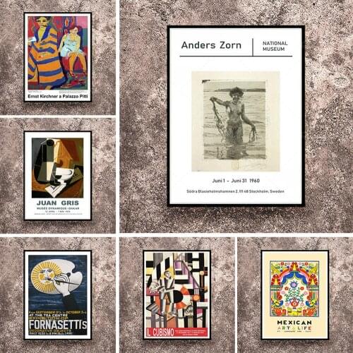 Reprint of a 1962 Vintage exhibition Poster for works by Patrick-Henry Bruce