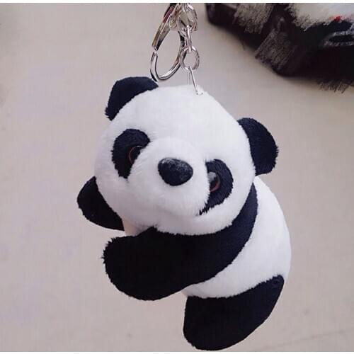 Cute Plush Panda Pendant Keychain Women Men Car Key Chain Fashion Children School Backpack Handbag Bag Decoration Jewelry Gift