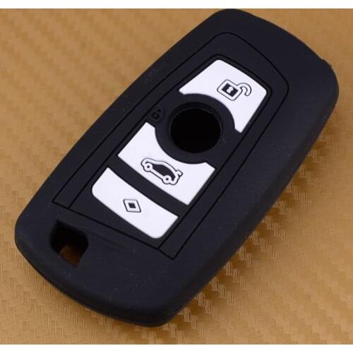 DWCX Silicone Car Key Case Remote Fob Shell Cover Fit for BMW 1 2 3 5 7 Series
