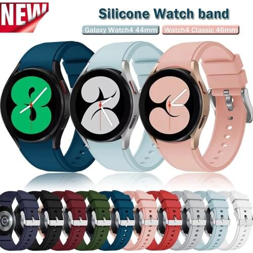 WatchBand Strap For Samsung Galaxy Watch 4 40mm 44MM /Galaxy Watch 4 Classic 42mm 46mm Official Silicone WristBand Bracelet belt