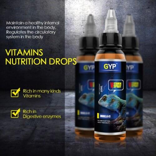Reptile chameleon dragons mane lion tortoise gecko growth enhancement multi-vitamin supplement nutritional resistance