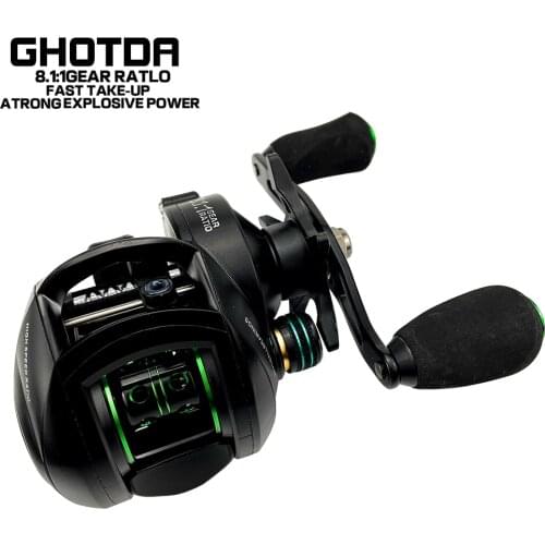 Baitcasting Fishing Reel 8.1:1 222g Bait Casting Reel 10 KG Max Drag for Carp Fishing High Speed