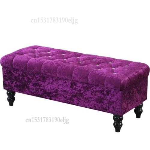 European-style Bench Sofa Stool Storage Trial Change Shoe Stool Clothing Store Storage Small Strip Stool Home Bedroom Bed End St