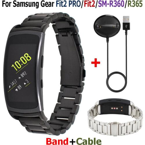 2In1 Bracelet Wristband For Samsung Galaxy fit2 Fit 2 Pro Band USB Charging Cable for Gear Fit2 Pro SM-R360 Strap fit2 Watchband