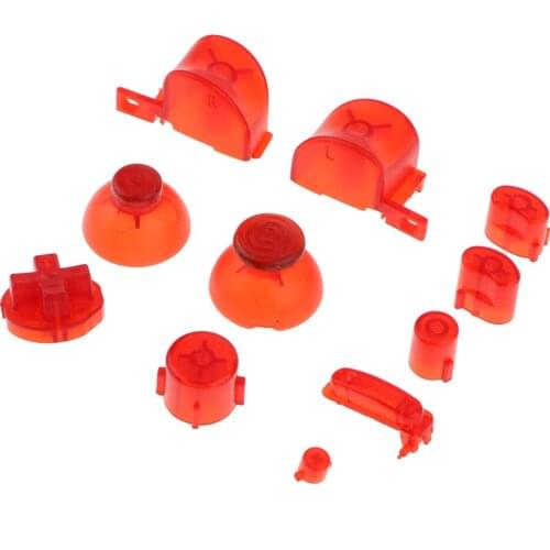 Replacement Buttons ABXY Kit+D-pad Mods for NGC Clear Red