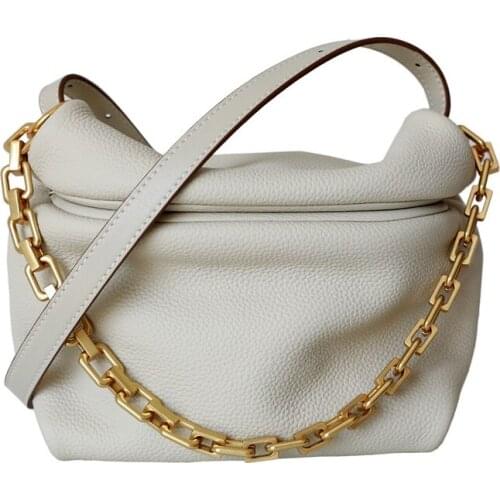 Womens bag Fashion Shoulder Bag Soft Genuine Leather Handbags and Purses Luxury Chain Design Small Crossbody Bags For Women