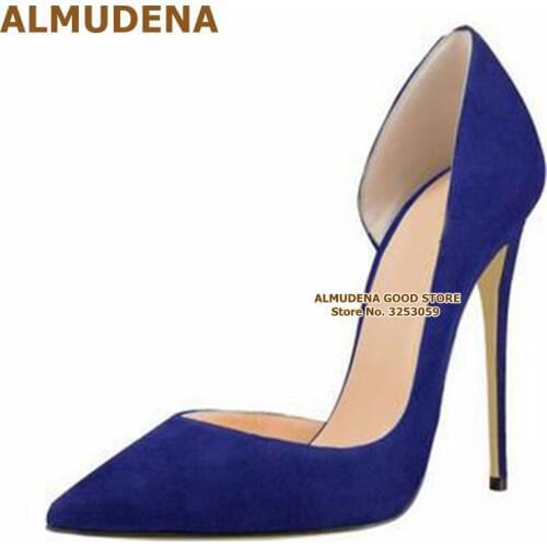 ALMUDENA Top Brand Spring Summer Black Nude Mirror Leather Pumps Sexy Stiletto Heels Irregular Shallow Cut Wedding Shoes 12cm