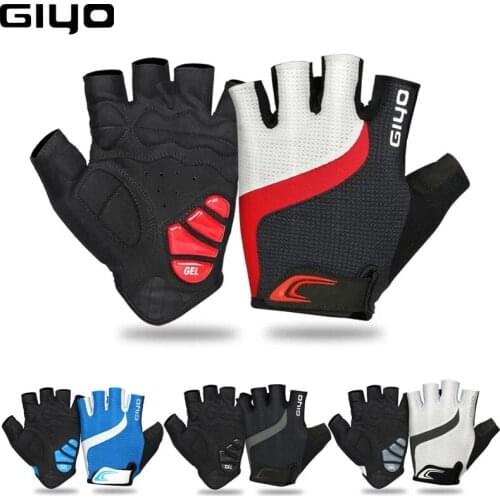 GIYO MTB Bike Gloves Sports Fishing Gloves for Men Women Summer GEL Padded Half Fingerless Gloves Cycling Bicycle Equipment Gym