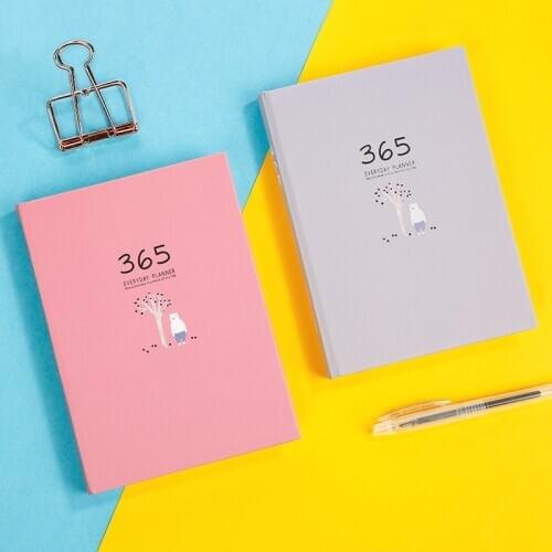Agenda Notebook and Journal 2021 Planner Organizer 365 Days Plan School Note Books Yearly Monthly Daily Schedule Office Supplies