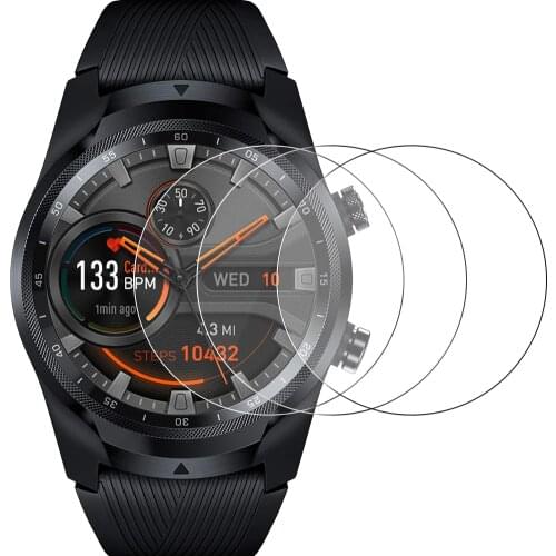 1/2/3 Pcs Protective Tempered Glass Screen Protector For TicWatch Pro S E S2 E2 C2 Screen Protector Protection Film Bubble-free
