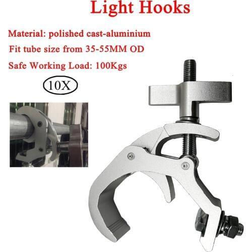 10pcs/lot High Quality Aluminum Lights Hook LED PAR Hooks Profession Stage Equipment LED Stage Light Truss Dj Club Hanging Hook