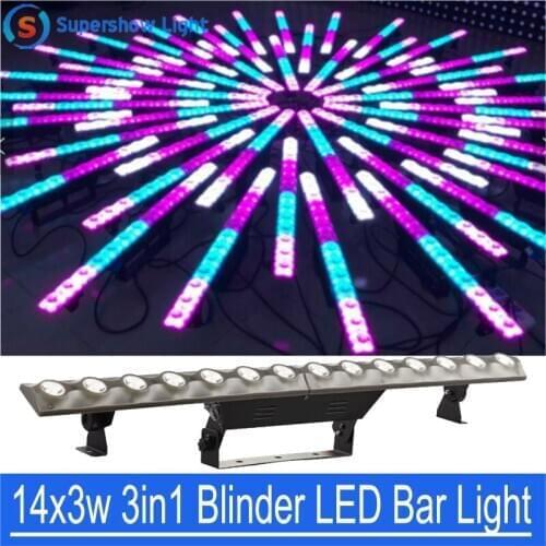 2Pcs/Lot 14x3w Beam Wash 3in1 Pixel Led Wall Washer Light Stage LED Bar Light Indoor Wall Washer