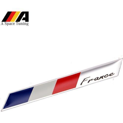 3D Aluminum France Flag Emblem Badge Car Sticker Motorcycle Decals For Peugeot 206 306 307 408 2008 5008 Citroen Sega Renault